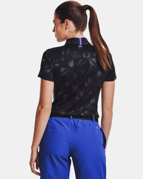 Damen UA Zinger Blur Poloshirt, ärmellos, Black, pdpMainDesktop image number 1